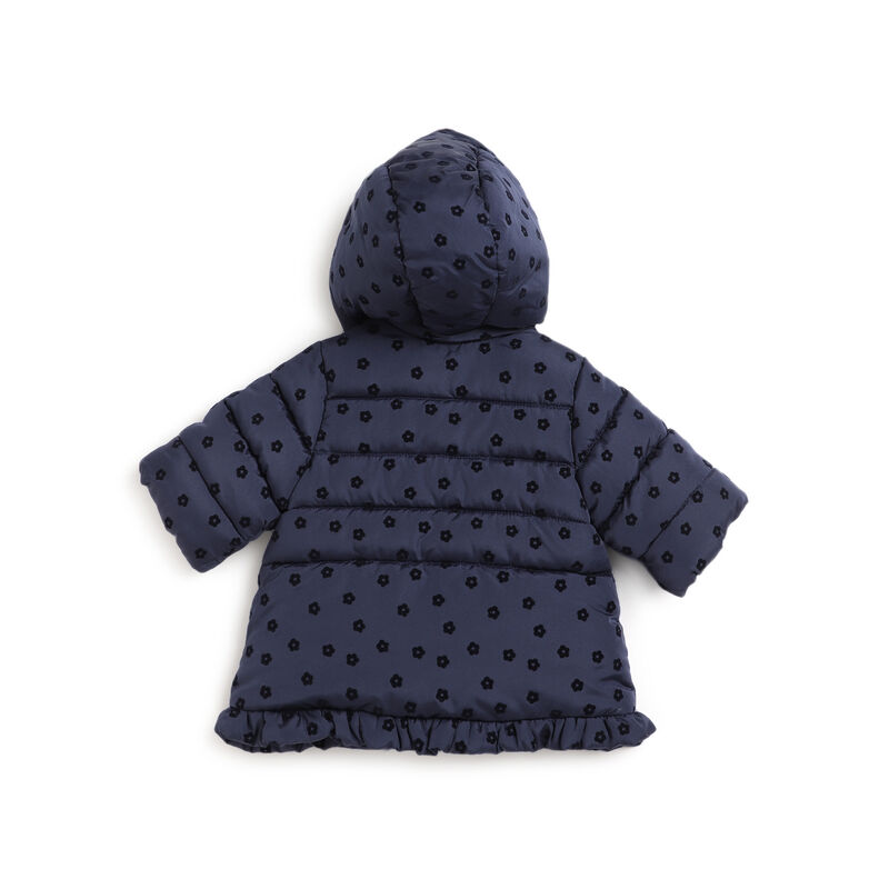 Girls Dark Blue Floral Printed Jacket image number 2